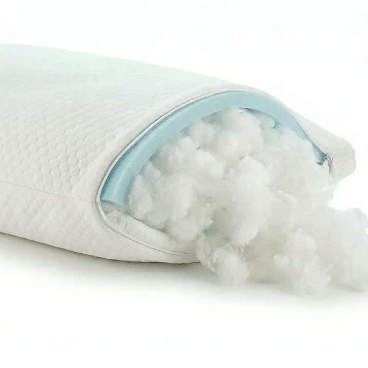 Pillow with its filling revealed