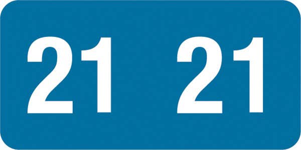 Smead2021MatchYearBandEndTabs,LightBlue/White-500/pkg