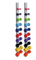 CanDo® Vinyl Coated Dumbbells - 20-piece set with 2 Wall Racks