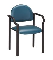 Clinton Premium Side Chair W/Arms-Black Frame