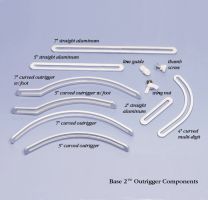 Base 2 Outrigger Aluminum Components Curved with Foot 7 