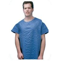 Patient Gown, 2X-Large Blue Broadcloth, 12/Case