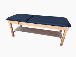 Treatment Table 30” x 78”/ Natural Wood W/Lift Back and Shelf-Black