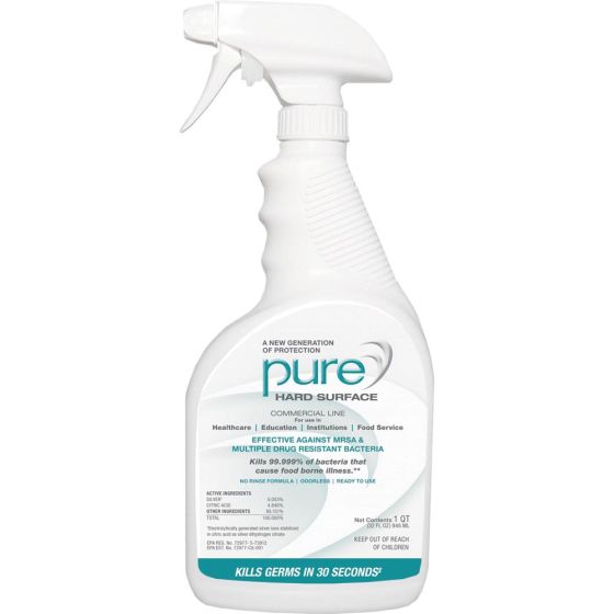 PURE® Hard Surface Disinfectant Sanitizer - 32 oz. - 12/Case with 2 Spray Bottles