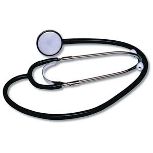 Nurse Stethoscope, Single Head, Lightweight, Black