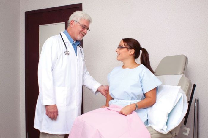 Disposable Exam Gowns, 50/Case - Blue