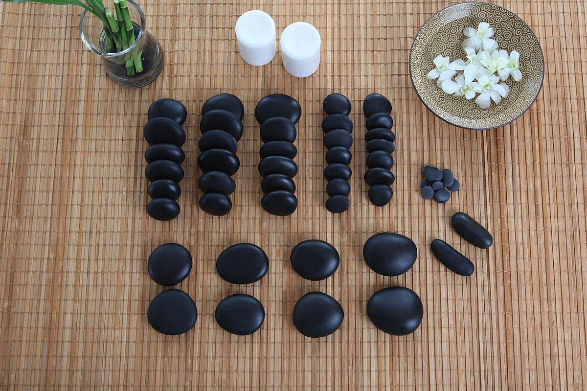 HotStoneMassage50PieceSetwithManual