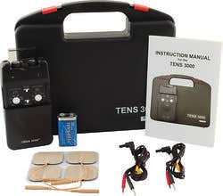 TENS 3000 Unit - Dual Channel, 3 Modes, Analog with Timer