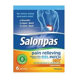 Salonpas® Pain Relieving Gel-Patch Hot, 6/Box