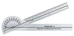 180 Degree Clear Plastic Pocket Goniometer- 6"