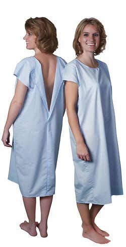 Gown Full Open XXXL Blue