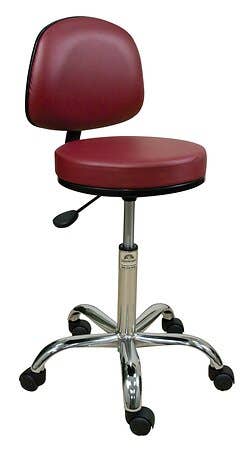 Oakworks Professional Swivel Stool W/Back 18-24"H