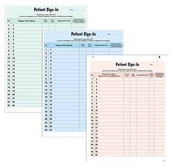 Patient Sign-In Sheet, 250/Package