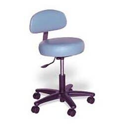 Doctor Stool W/Back Support 18"-23" Adj Ht