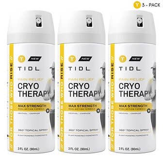 Tidl Max Strength Cryotherapy Spray 3-pack