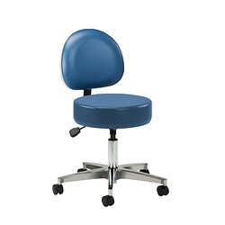 5 Leg Pneumatic Stool With Backrest 19.5"-24.5"H