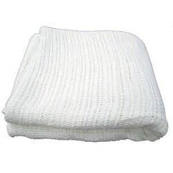 Thermal Cotton Blanket White 66"X96"