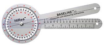 Baseline Hi-Res Plastic 12" Goniometer 360 Degree
