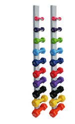 CanDo® vinyl coated dumbbell - 20-piece set with 2 Wall Racks