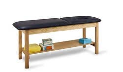 Clinton™ 1020 Classic Series Straight Line Treatment Table with Adjustable Back/Shelf/Nose hole, Length 72" & Width 30"