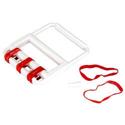 Rubber-Band Hand Exerciser, With 5 Red Bands Ea
