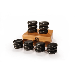 Master® 18 Piece Mini Body Basalt Hot Stone Massage Set with Bamboo Box