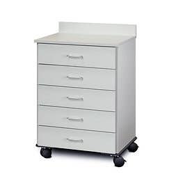 Mobile Treatment Cabinet W/ 5 Drawers